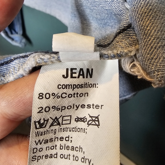 Plus size distressed denim jacket - Picture 5 of 5